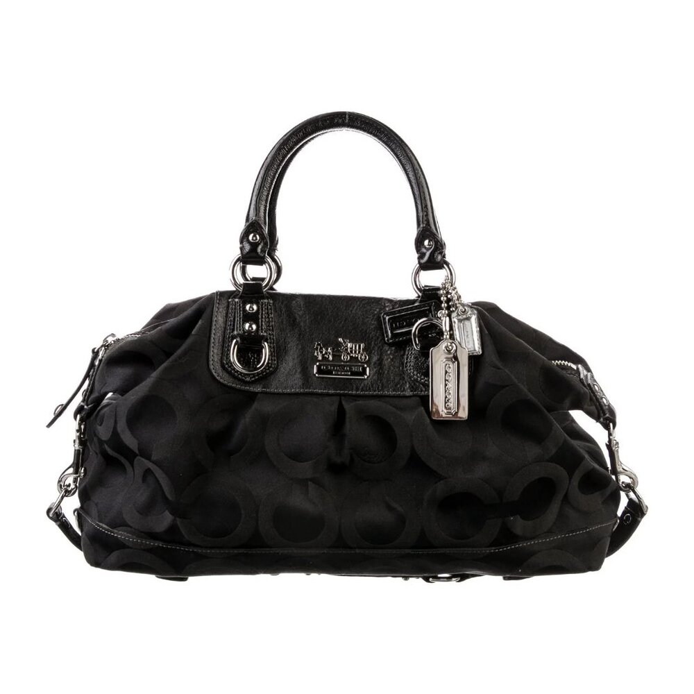 Coach Madison Op Art Sateen Audrey Shoulder Bag Purse